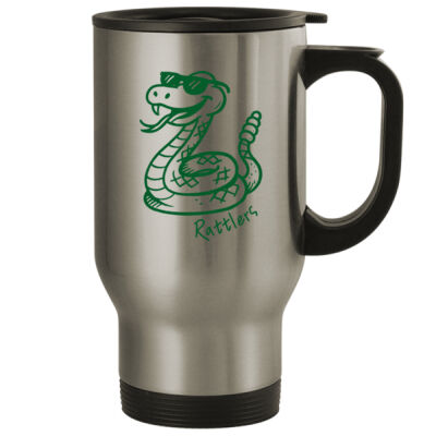 Rattlers Mascot - 14oz Stainless Steel Travel Mug Thumbnail